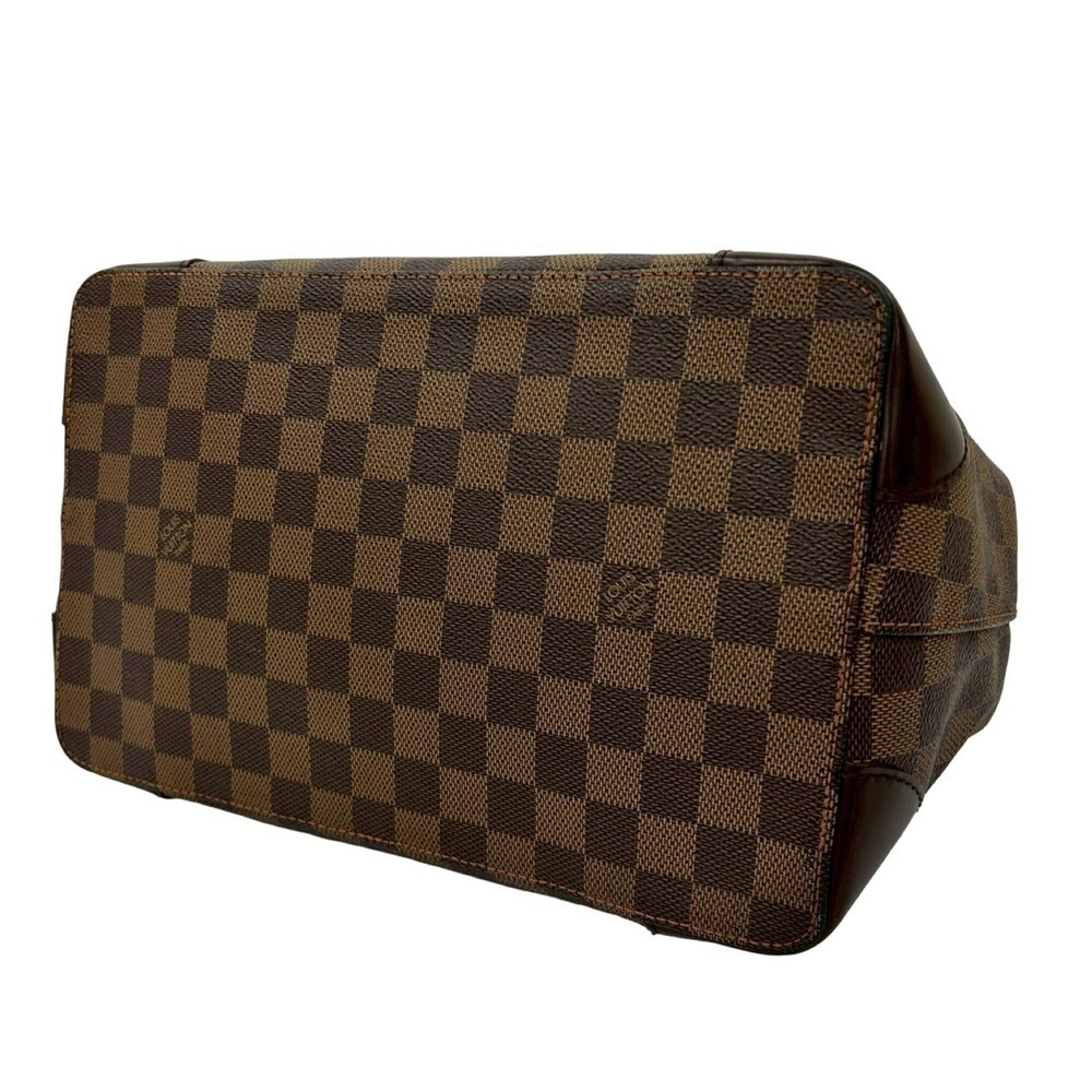 LOUIS VUITTON Authentic Brown Damier Leather Tote Bag - Picture 8 of 10